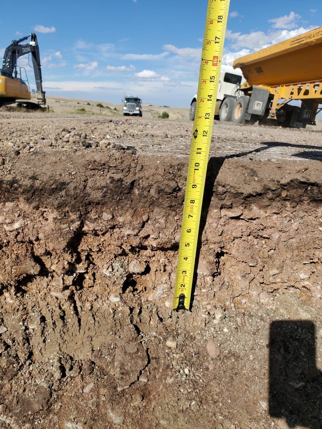 Asphalt depth inspection