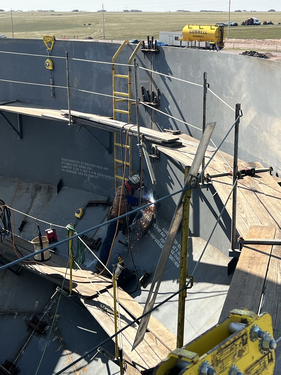 Welding inspection on large-scale steel tank construction — Western-EGI CWI