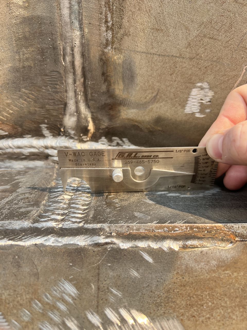 Structural weld close-up