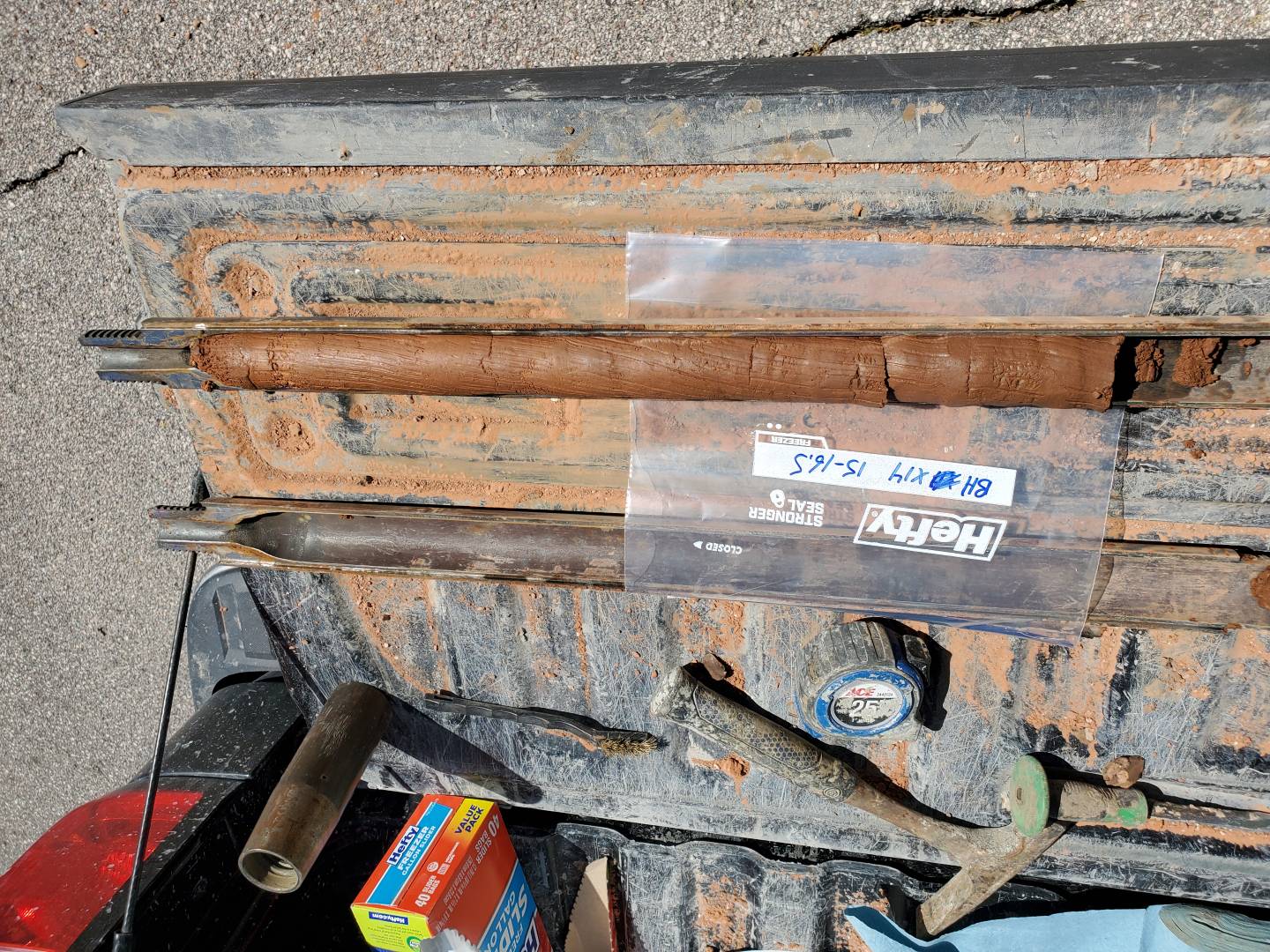 Soil sample close-up