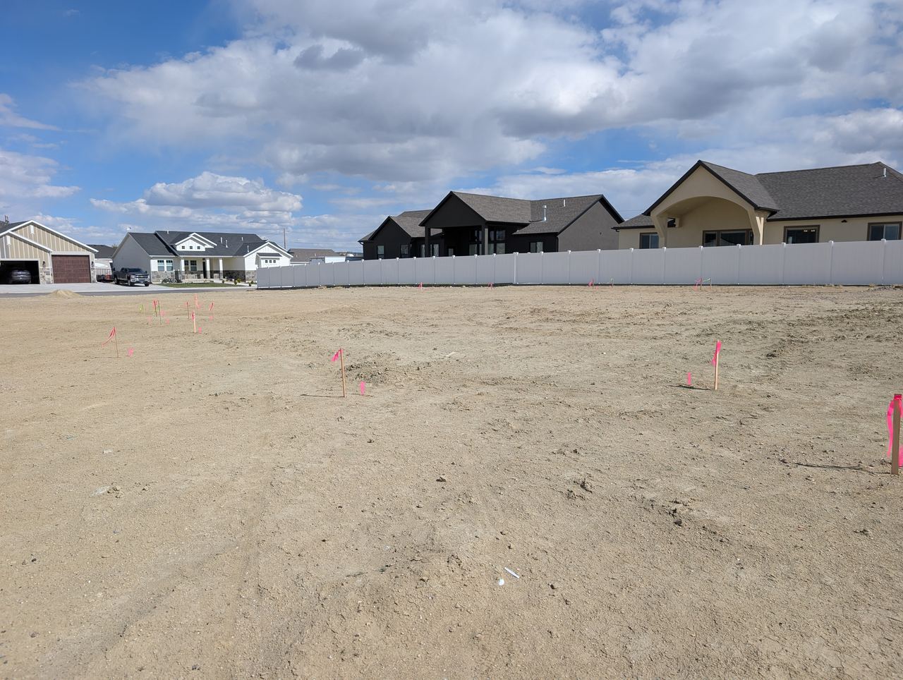 Construction staking — residential development